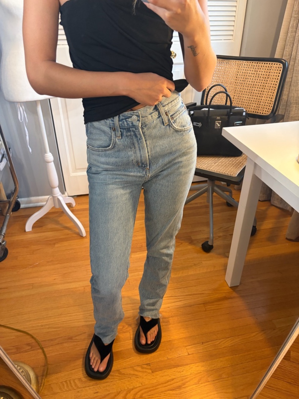 Classic Cherie High-Rise Straight-Leg Women’s Jeans in Light Blue